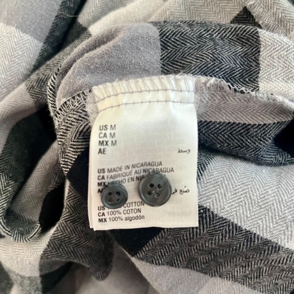 Men's  Flannel Shirt from Club Room  ~ MEDIUM ~ 100% Cotton - Picture 4 of 4